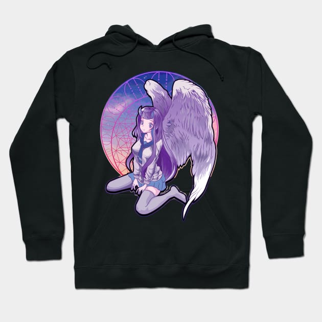 Pastel Goth Angel Horned Devil Anime Kawaii Girl Hoodie by theperfectpresents